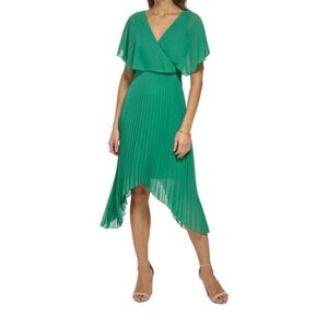 Kensie Asymmetrical Green Dress